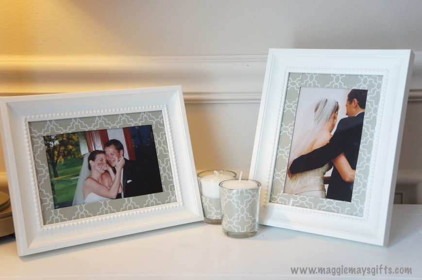 Maggie May's Kleenex decoration-frames and votive candles