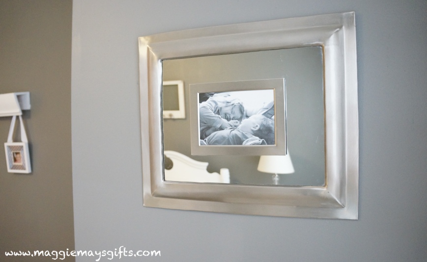 Combine a picture frame and a mirror